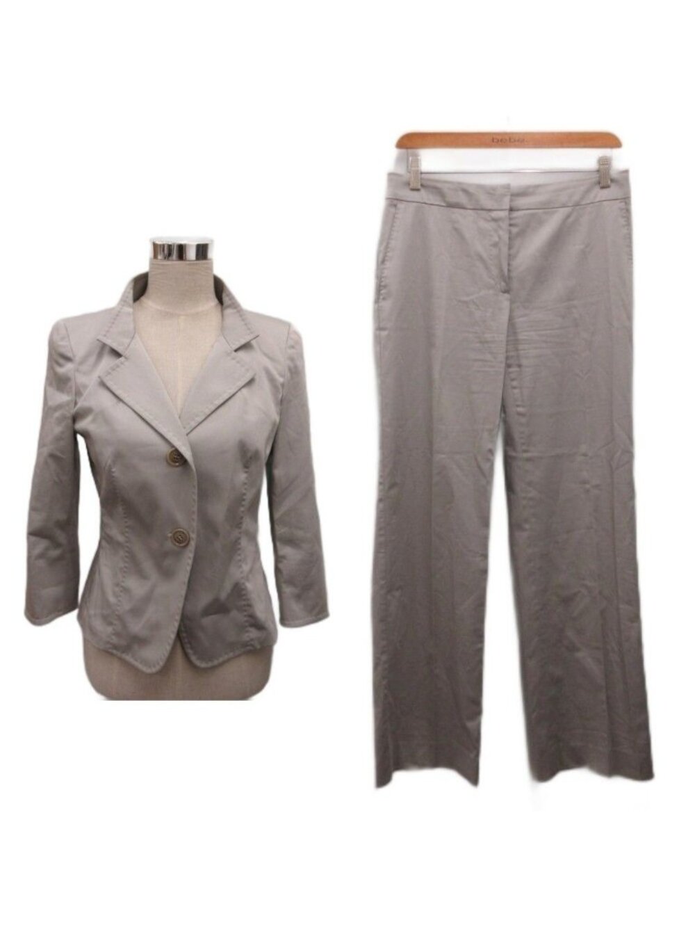 Max Mara White Tag Suit Tailored Jacket Pants Trousers Gray